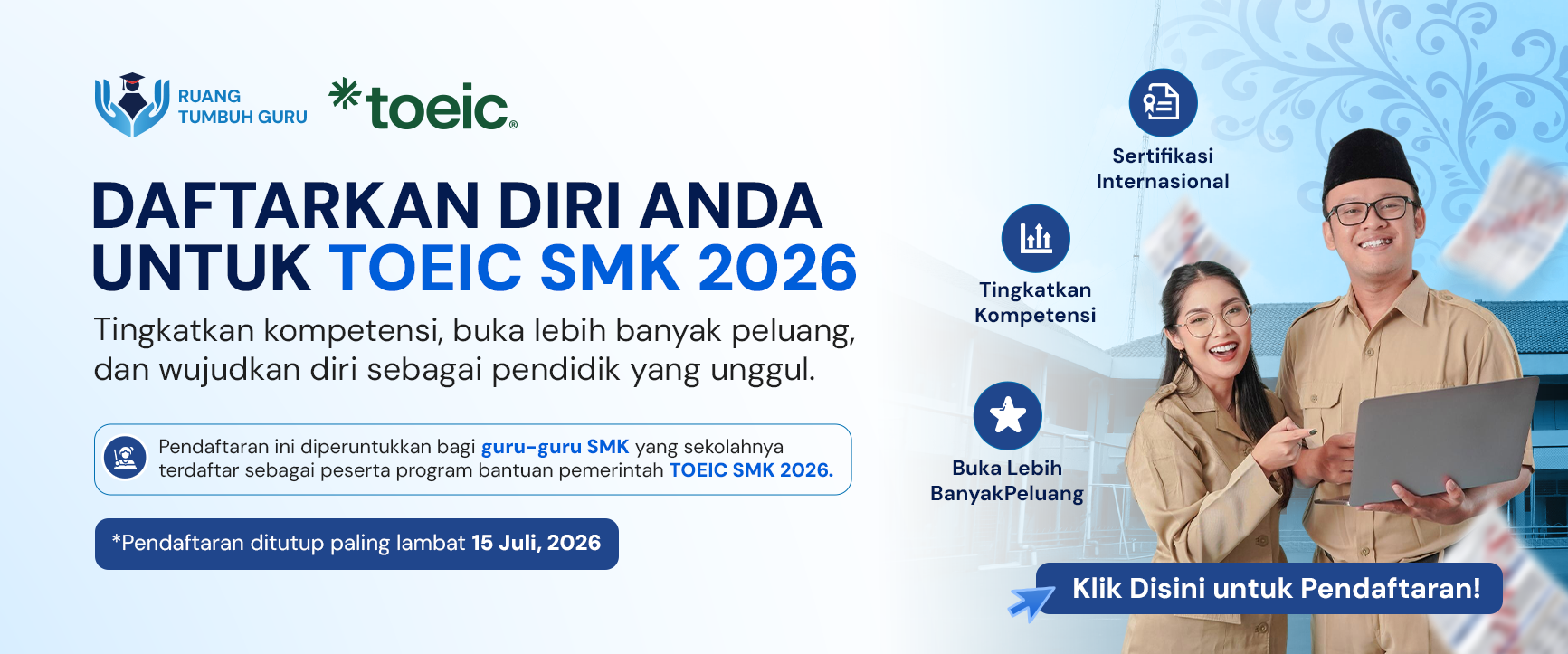 Pendaftaran TOEIC Direktorat SMK 2026